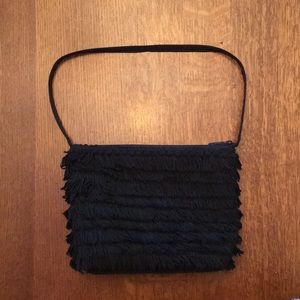 Elegant Black Fringe Mini Bag